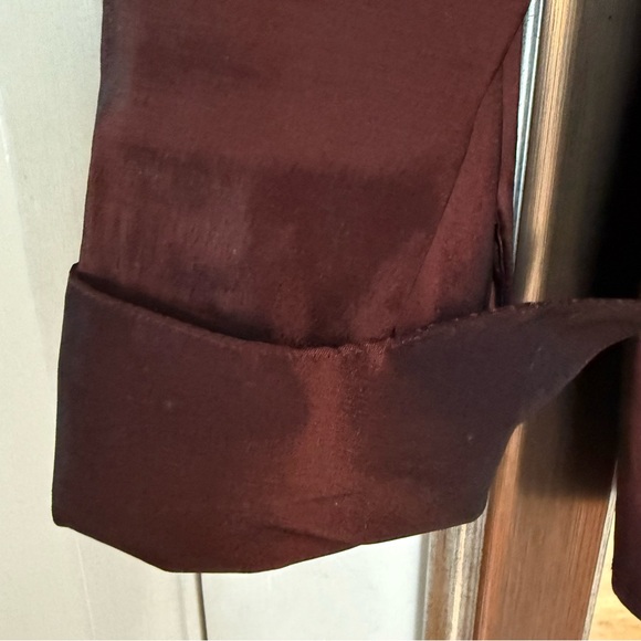 Samuel Dong Deep Red Ruffled Top - Picture 3 of 5